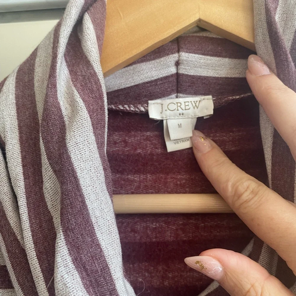 J Crew Medium Cowl Neck Long Sleeve Shirt - Picture 2 of 3